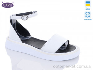 Босоніжки жіночі 0143 біла шкіра Garti білий  оптом от Optomarket