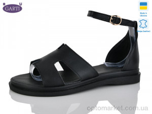 Босоніжки жіночі 0192 чорна шкіра Garti чорний  оптом от Optomarket