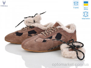 Кросівки жіночі 023 беж -VL leopard з. корич. Viscala коричневий  оптом от Optomarket
