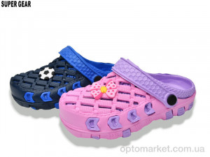 Крокси дитячі 02A-6301 lilac-navy mix Super Gear мікс  оптом от Optomarket