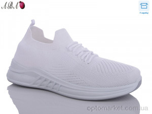 Кросівки чоловічі 033 white Aba білий  оптом от Optomarket