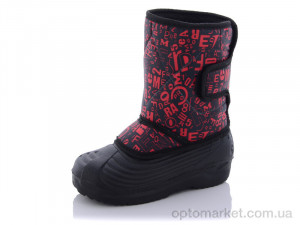 Чоботи з піни дитячі 050 черв буквы Selena чорний  оптом от Optomarket