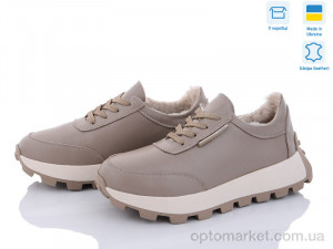 Кросівки жіночі 05064-9 беж.кож. A.N.I.One коричневий  оптом от Optomarket