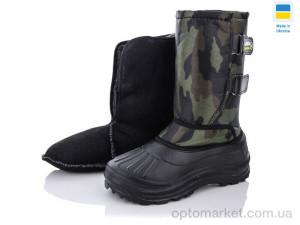 Чоботи з піни чоловічі 054-1 Аляска тем/кам. Alaska зелений  оптом от Optomarket