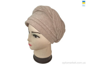 Чалма жіночі 0541 чалма Олена бежевий Mabi бежевий  оптом от Optomarket