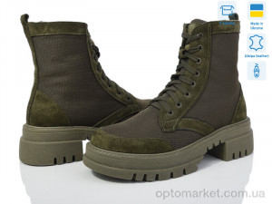 Черевики жіночі 06 khaki Royal-shoes зелений  оптом от Optomarket
