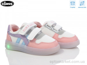 Кросівки дитячі 10-3 pink LED Toobaco білий  оптом от Optomarket