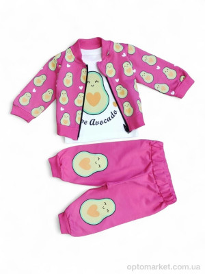 Комплекти дитячі дитячі 1015 малиновий костюм-трійка Luqqa Kids рожевий  оптом от Optomarket