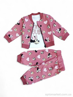 Комплекти дитячі дитячі 1024 т.пудра костюм-трійка Luqqa Kids рожевий  оптом от Optomarket