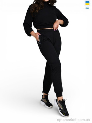 Спортивні штаны жіночі 1028 чорний Sport style чорний  оптом от Optomarket