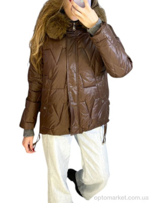 Куртка жіночі 105 шоколад Massmag коричневий  оптом от Optomarket