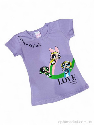 Футболка дитячі 11029-1 бузковий Pitiki Kids фіолетовий  оптом от Optomarket