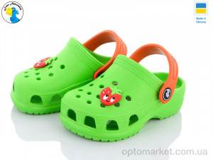Крокси дитячі 116162 Jose Amorales зелений  оптом от Optomarket