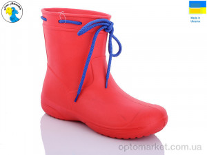 Гумове взуття жіночі 119220 Jose Amorales червоний оптом от Optomarket