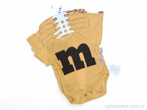 Боді дитячі 12376 гірчичний Findik Baby жовтий  оптом от Optomarket