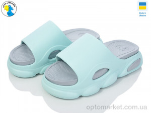 Шльопанці жіночі 124201 Jose Amorales зелений  оптом от Optomarket