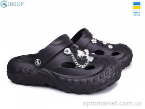 Крокси жіночі 124520 Jose Amorales чорний  оптом от Optomarket