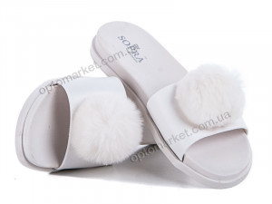 Шлепки женские 126200 Allshoes белый  оптом от Optomarket