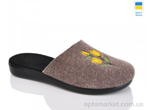 Капці жіночі 131-13 Klerotex коричневий  оптом от Optomarket