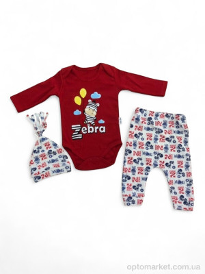 Комплекти дитячі дитячі 1360 червоний боді трійка Poli Foni Babies червоний  оптом от Optomarket