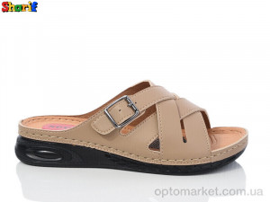 Шльопанці жіночі 1401-2 Serra бежевий  оптом от Optomarket