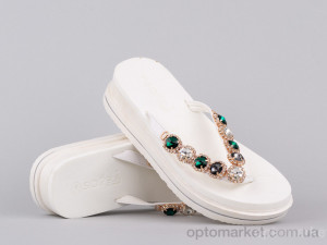 Шлепки женские 141431 Sopra белый  оптом от Optomarket