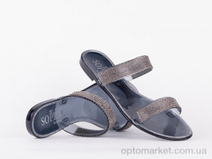 Шлепки женские 143802 Sopra черный  оптом от Optomarket