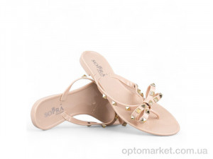 Шльопанці жіночі 143811 Sopra бежевий  оптом от Optomarket