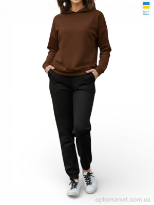 Спортивний костюм жіночі 1523 шоколадний Margo коричневий  оптом от Optomarket