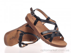 Босоножки женские 152555 Sopra черный  оптом от Optomarket