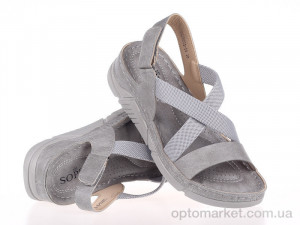 Босоножки женские 152570 Sopra серый  оптом от Optomarket