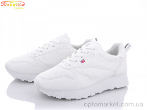 Кроссовки женские 154-151 Бабочка-Mengfuna-AESD белый  оптом от Optomarket