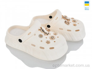 Крокси жіночі 156-3 шампань Progress бежевий  оптом от Optomarket