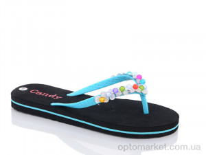 Шльопанці жіночі 16-6 Candy блакитний  оптом от Optomarket