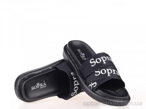 Шльопанці жіночі 160521 Sopra чорний оптом от Optomarket