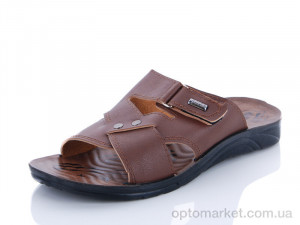 Шльопанці чоловічі 1614 brown 40+45 Modelx коричневий  оптом от Optomarket