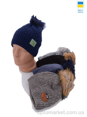 Шапка дитячі 1636 mix флис Red Hat мікс  оптом от Optomarket