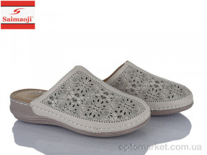 Шльопанці жіночі 166-3 Saimaoji бежевий  оптом от Optomarket