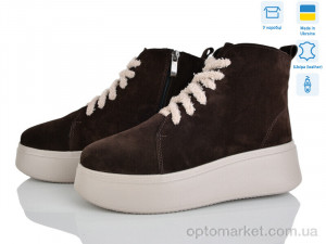 Черевики жіночі 17014K-55M Ailinda коричневий  оптом от Optomarket