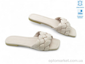 Шльопанці жіночі 177822 Anna Lucci бежевий  оптом от Optomarket