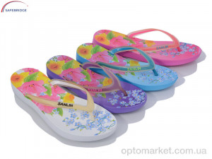 Шльопанці жіночі 18-181 (36-41) mix Sanlin мікс  оптом от Optomarket