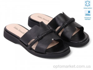 Шльопанці жіночі 183059 Fabio Monelli чорний  оптом от Optomarket