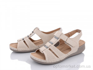 Босоніжки жіночі 1839-2-8 LuDaoWangZi бежевий  оптом от Optomarket