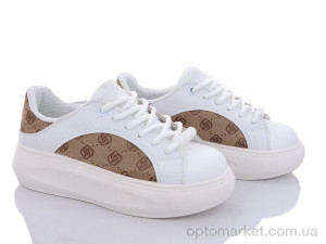 Кросівки жіночі 186-23 white-khaki Violeta only one коричневий  оптом от Optomarket