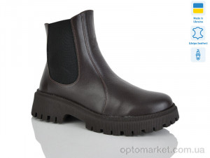 Черевики жіночі 187 шоколад. к. зима Sali коричневий оптом от Optomarket