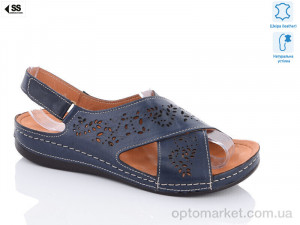 Босоніжки жіночі 188-2286 navy Sherlock Soon синій  оптом от Optomarket