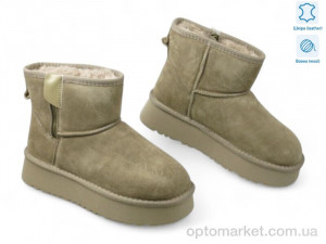 Уги жіночі 191633 ALLSY хакі  оптом от Optomarket