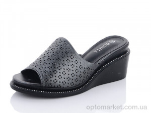 Шльопанці жіночі 19329-17 grafit Bonita графіт  оптом от Optomarket