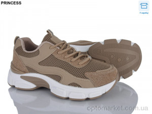 Кросівки жіночі 195-9 Princess коричневий  оптом от Optomarket