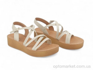 Босоніжки жіночі 196674 ALLSY бежевий  оптом от Optomarket